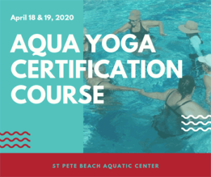 Graphic for Aqua Yoga Certification Course.