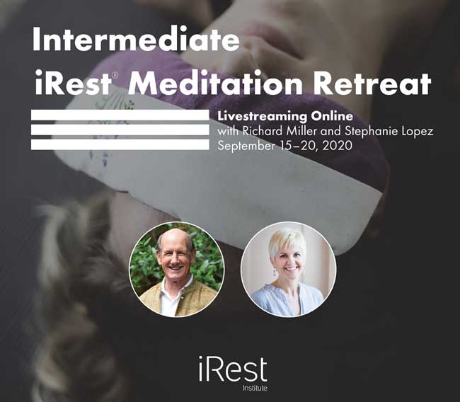Photo of iRest Meditation Retreat with Richard Miller and Stephanie Lopez.