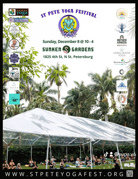 St Pete Yoga Festival December 8 at Sunken Gardens.