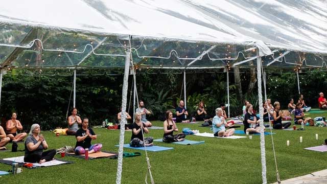 Yoga Class held at Sunken Gardens.